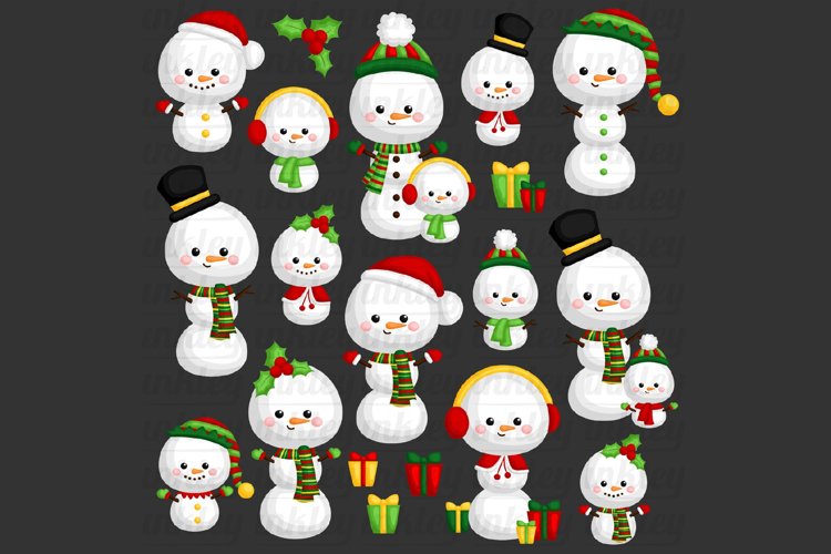 Christmas Snowman Clipart - Snowman in Winter Clip Art