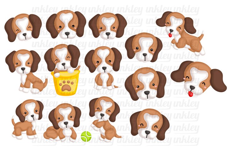Cute Beagle Clipart - Dog Breed Clip Art