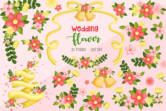 Wedding Flower Clipart - Floral Arrangement Clip Art