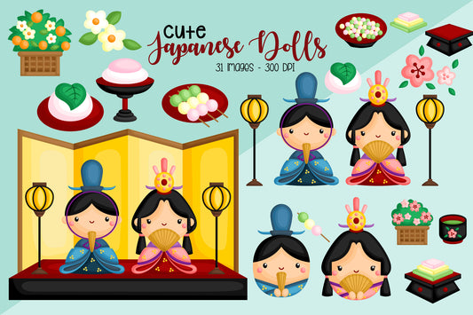 Japan Dolls Clipart - Culture Clip Art