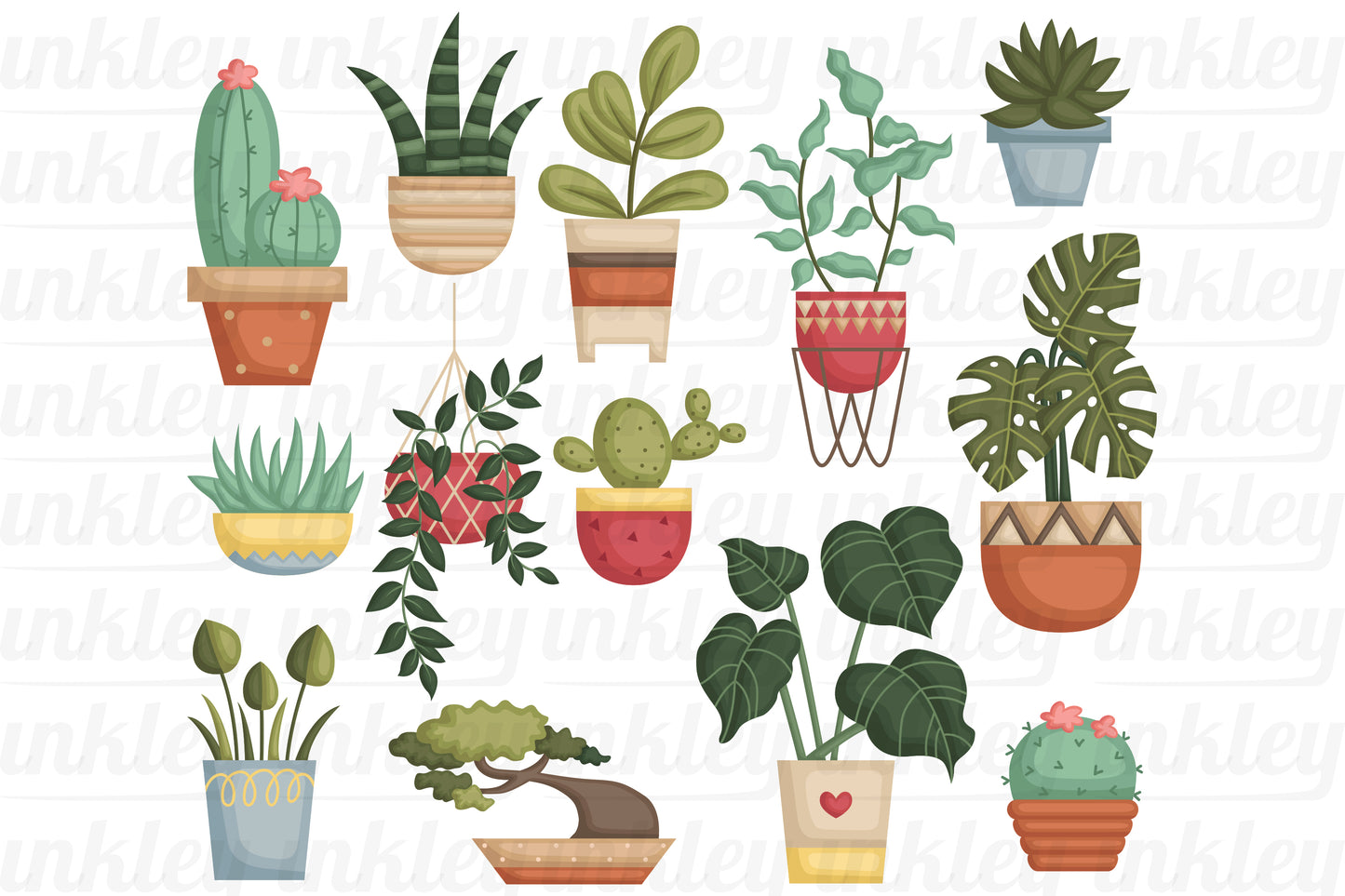 Home Plant Clipart - Cute Cactus Clip Art