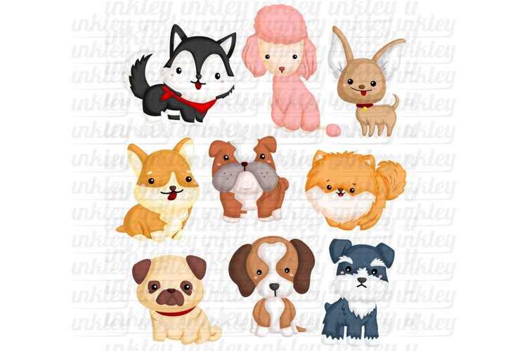 Dog Breeds Clipart - Cute Dogs Clip Art