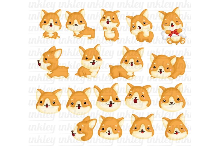Cute Corgi Clipart - Cute Animal Clip Art