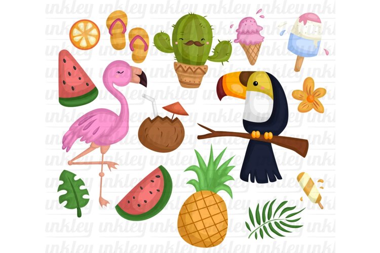 Tropical Bird Clipart - Cute Animal Clip Art