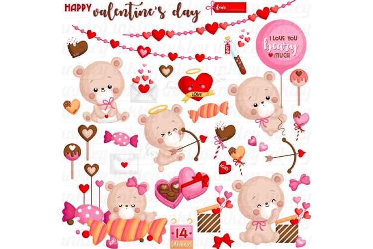 Valentine Bear Clipart - Cute Bear Clip Art