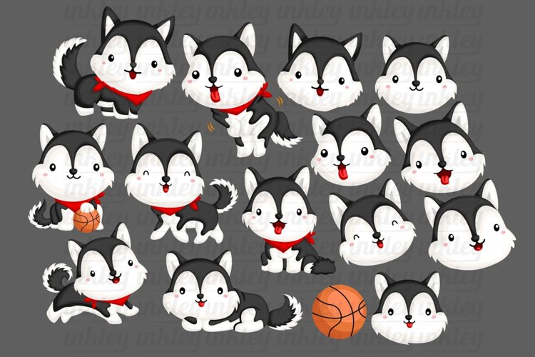 Siberian Husky Clipart - Dog Breed Clip Art