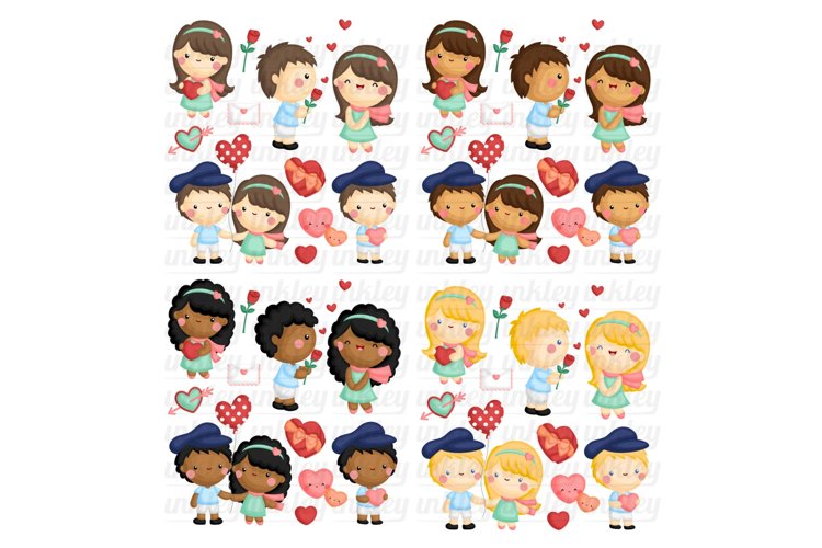 Valentine Couple Clipart - Cute Valentine Clipart
