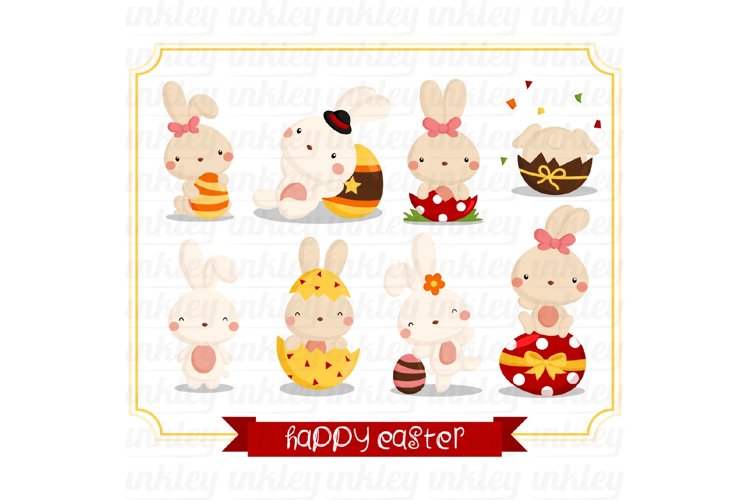 Easter Bunny Clipart - Cute Animal Clip Art