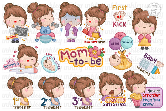 Baby Pregnancy Clipart - Mom to Be Clip Art