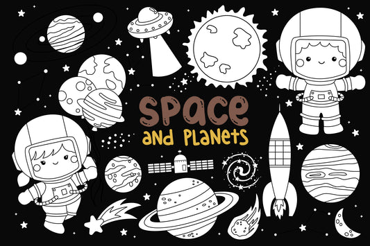 Galaxy and Space Clipart - Space and Exploration