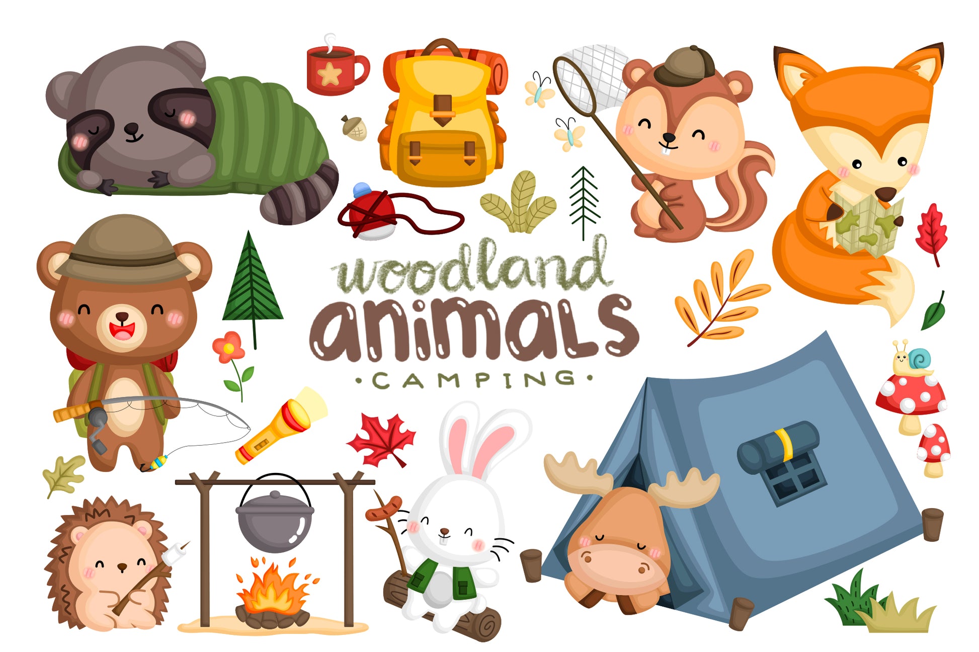 Animal and Camping Clipart
