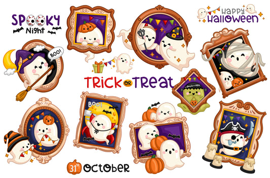 Cute Ghost Clipart - Cute Halloween Clip Art