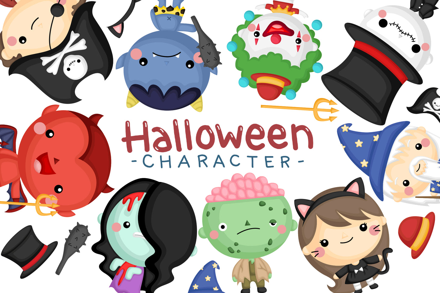 Halloween Costume Clipart - Cute Monster Clip Art