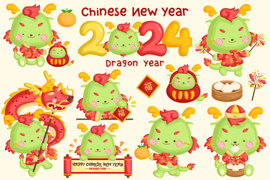 Year of the Dragon Clipart - Chinese New Year Clip Art