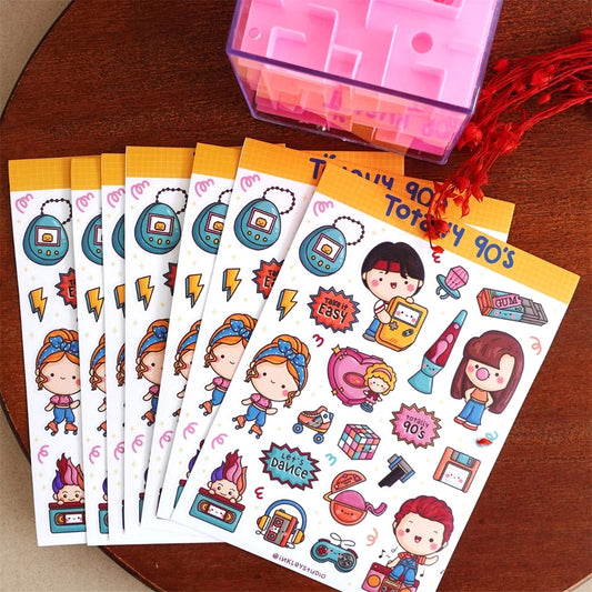 Totally 90s  Sticker Sheet  | Waterproof  | Aesthetic Sticker | Sticker Sheet Pack | Planner Sticker