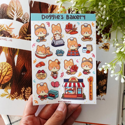 Doggie's Bakery Sticker Sheet Series | Waterproof  | Aesthetic Sticker | Sticker Sheet Pack | Planner Sticker