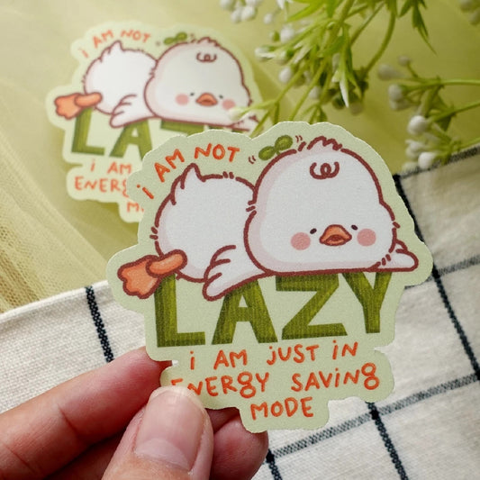 Lazy Duck Die Cut Sticker Sheet  | Waterproof  | Aesthetic Sticker | Sticker Sheet Pack | Planner Sticker