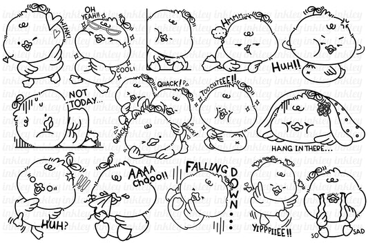 Cute Duck Clipart - Animal Clip Art Coloring