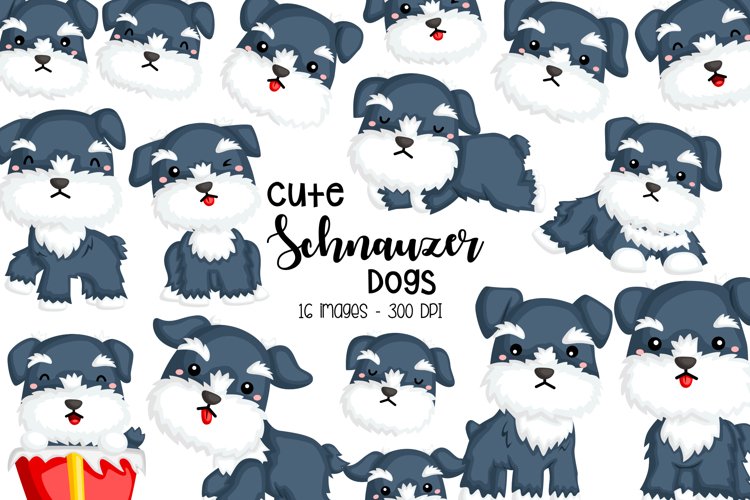Schnauzer Clipart - Dog Breed Clip Art
