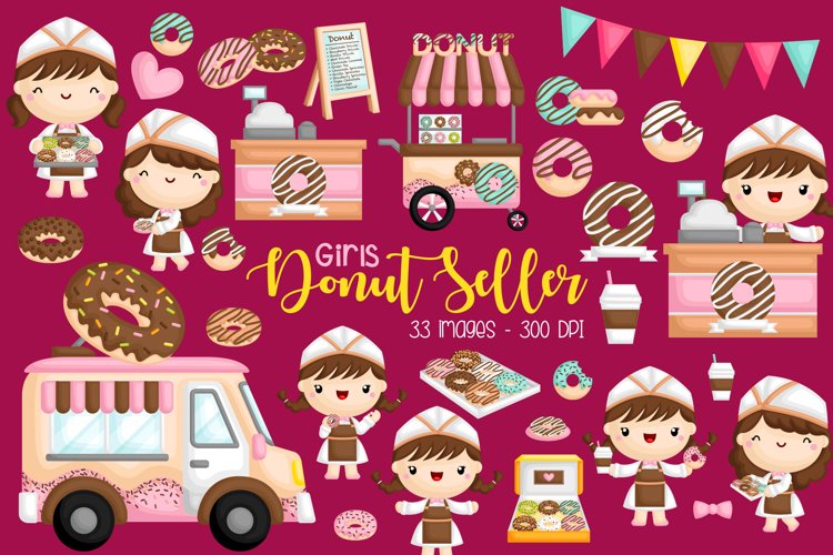 Donut Truck Clipart - Cute Kids Clip Art