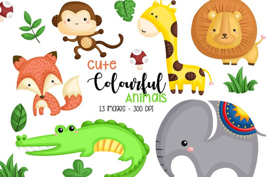 Jungle Animal Clipart - Cute Animal Clipart