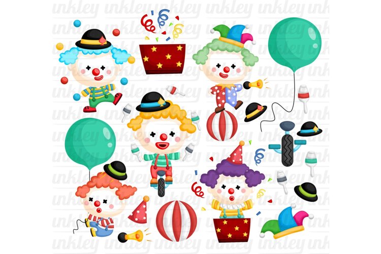 Cute Clown Clipart - Circus and Carnival Clip Art
