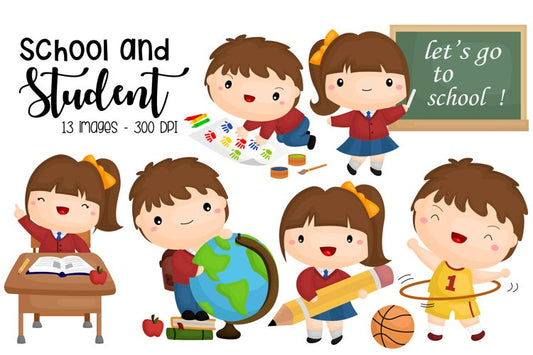 School Activity Clipart - Learning and Study Clip Art