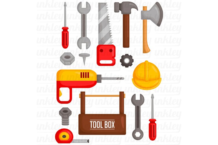Garage Tools Clipart - Toolbox Equipment Clip Art