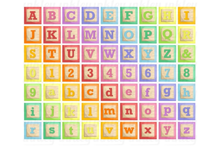 Colorful Alphabet Block Clipart - A to Z Clip Art