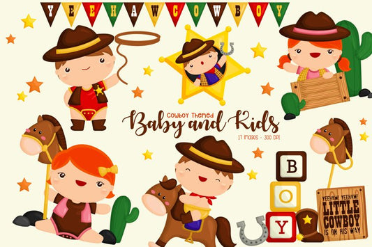 Cute Cowboy Clipart - Cute Baby Clip Art