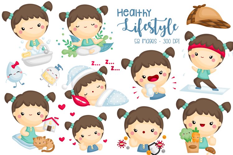 Healthy Lifestyle Clipart - Yoga and Exercise Clipart