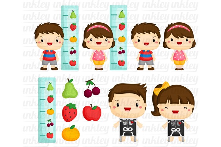 Kids and Health Checkup Clipart