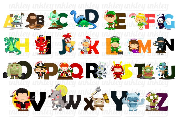 Alphabet and Characters Clipart