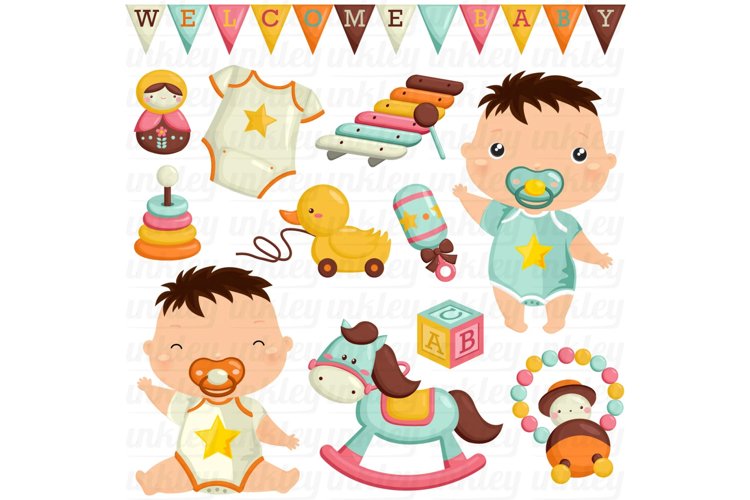 Baby Boy Clipart - Cute Baby Clip Art