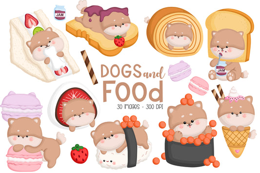 Cute Food Clipart - Cute Dog Clip Art