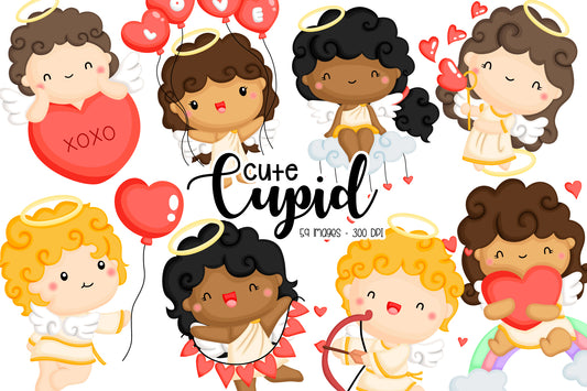 Cute Cupid Clipart - Valentine Love Clip Art