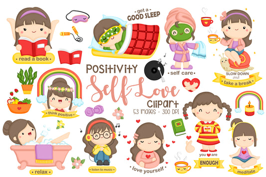 Self Love Clipart - Positivity Clip Art