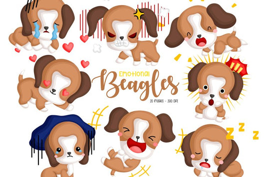 Cute Beagle Clipart - Dog Breed Clip Art