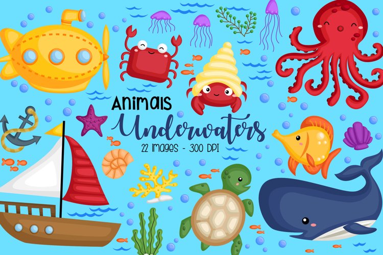 Underwater Animal Clipart - Under the Sea Clip Art