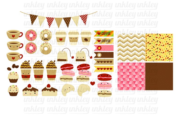 Doodle Coffee Cafe Clipart - Cute Food and Drinks Clip Art