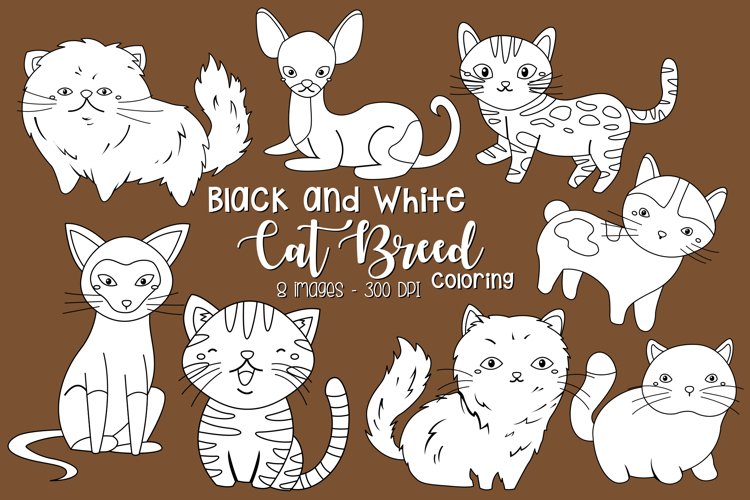 Black and White Coloring Cats