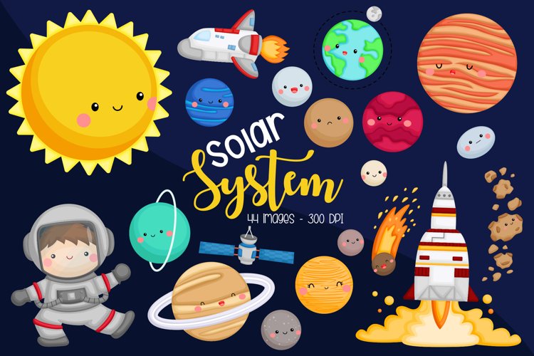 Galaxy and Space Clipart - Space and Exploration
