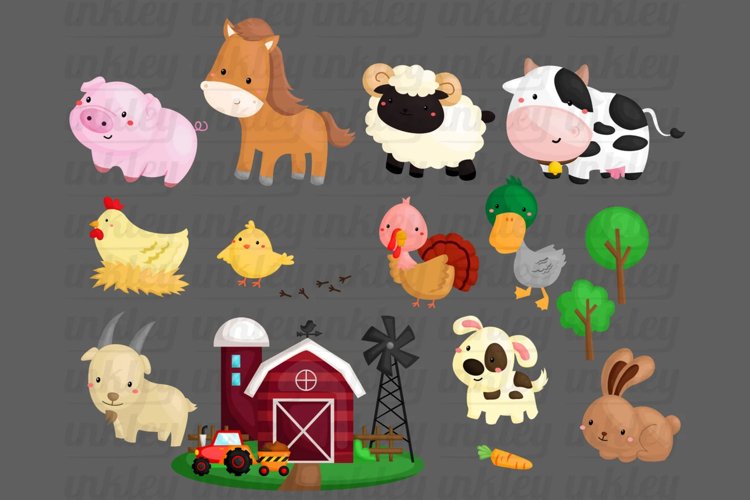 Farm Animal Clipart - Cute Animal Clip Art