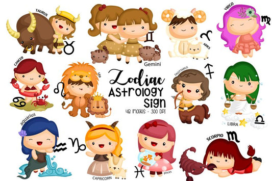 Zodiac Sign Clipart - Cute Zodiac Clip Art