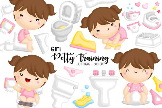 Potty Training Clipart - Kids Growing Up Clip Art