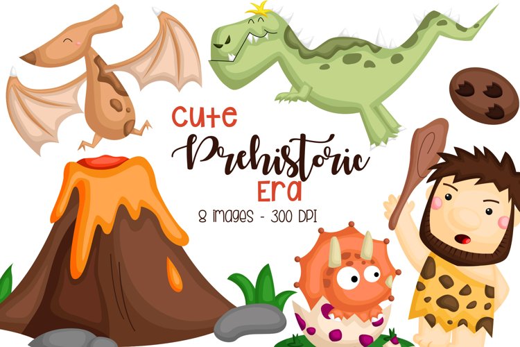 Cute Dinosaur Clipart - Prehistoric Era Clip Art