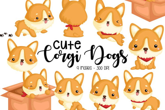 Cute Corgi Clipart - Dog Breed Clip Art