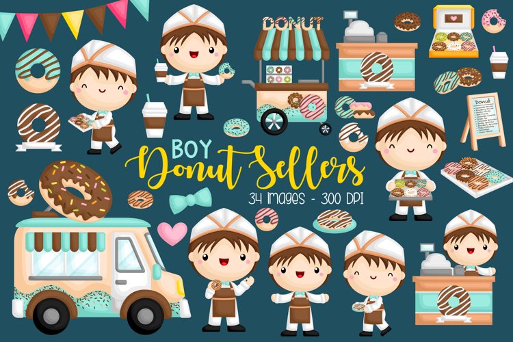 Donut Truck Clipart - Cute Kids Clip Art