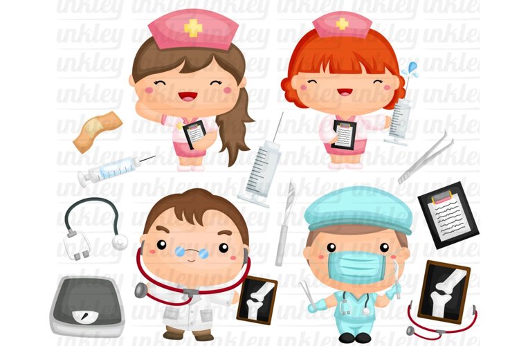 Doctor and Nurse Clipart - Cute Doctor Clip Art
