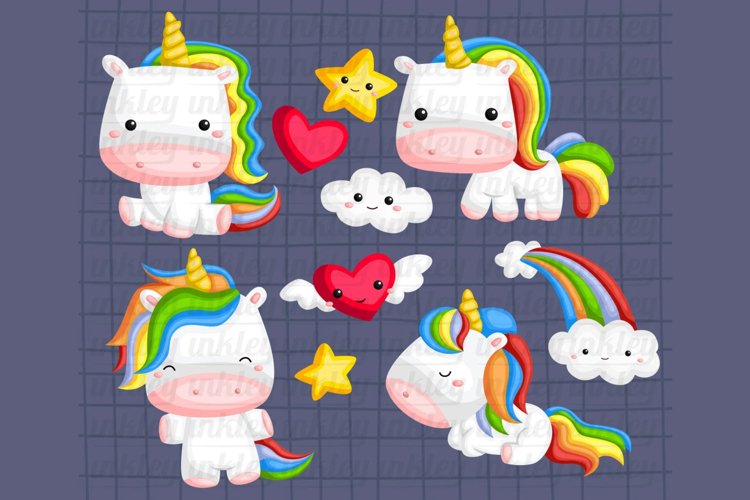 Rainbow And Unicorn Clipart - Cute Unicorn Clip Art